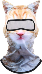 3D Cat Ski Balaclava Sheisty Face Mask with Ears Cute Animal Ski Mask Suitable for Festivals Raves Party Outdoor Activities