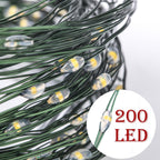 6.6FT 200 LED Christmas Tree Lights LED Cascading Twinkle Lights
