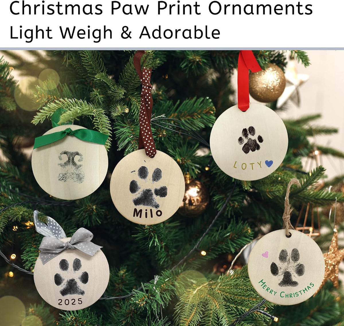 Inkless Pet Paw Print Kit,Dog Nose Print Kit,Ink Paw Print Ornament for Dogs Cats,Clean Touch Ink Pad,Mess Free,Pawprints Memorial Keepsakes,Pets Paw Print Impression Kit-4 Pack