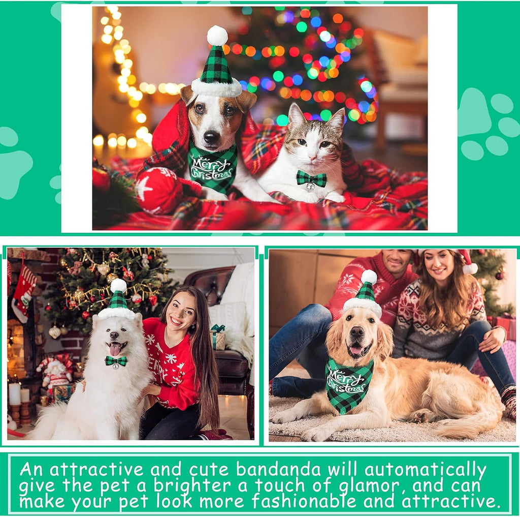 3 Pcs Christmas Dog Costumes for Small Medium Large Dog Cat