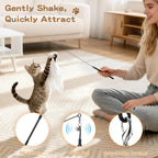 6Pcs Cat Feather Wand Toy Set for Indoor Cats Self Play & Exercise