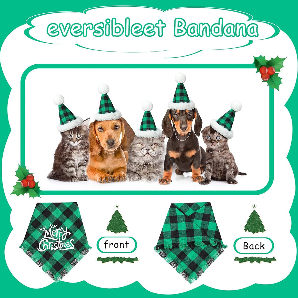 3 Pcs Christmas Dog Costumes for Small Medium Large Dog Cat