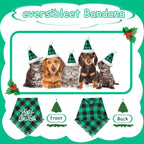 3 Pcs Christmas Dog Costumes for Small Medium Large Dog Cat