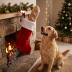 Snuffle toy in a Christmas stocking