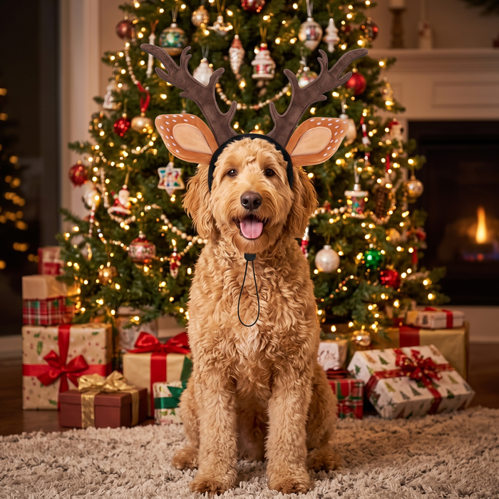 Reindeer Antler Headband for Pets (2-Pack)